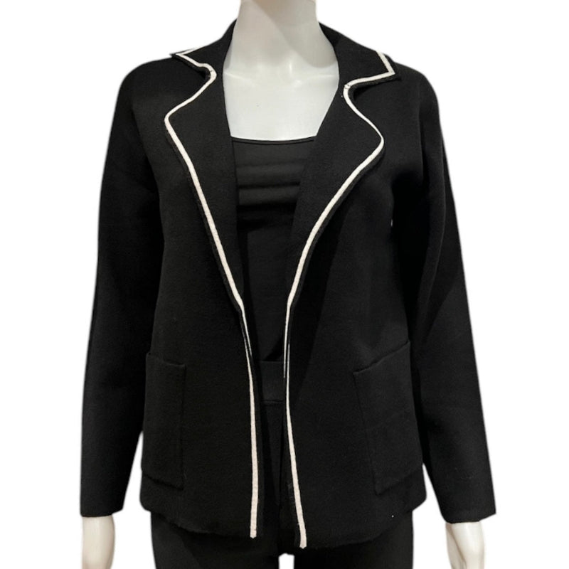 Cardigan style blazer #couleur_noir