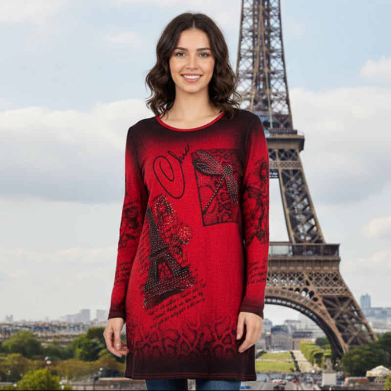 Chandail Paris Casa Donna #couleur_rouge