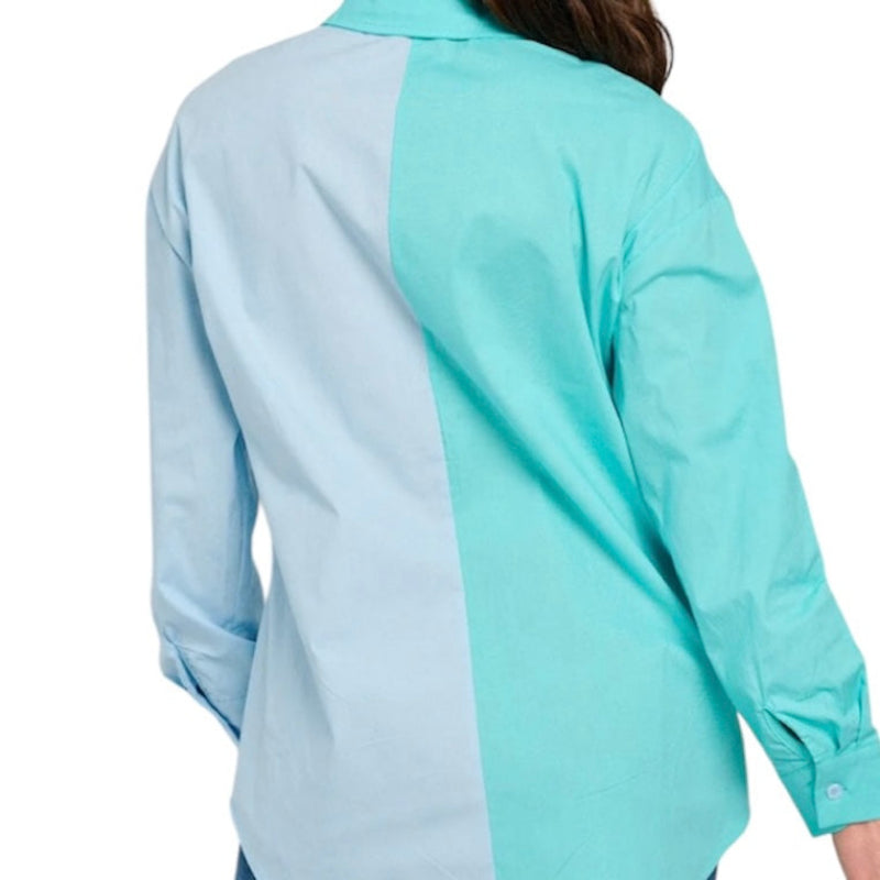 Chemise color block