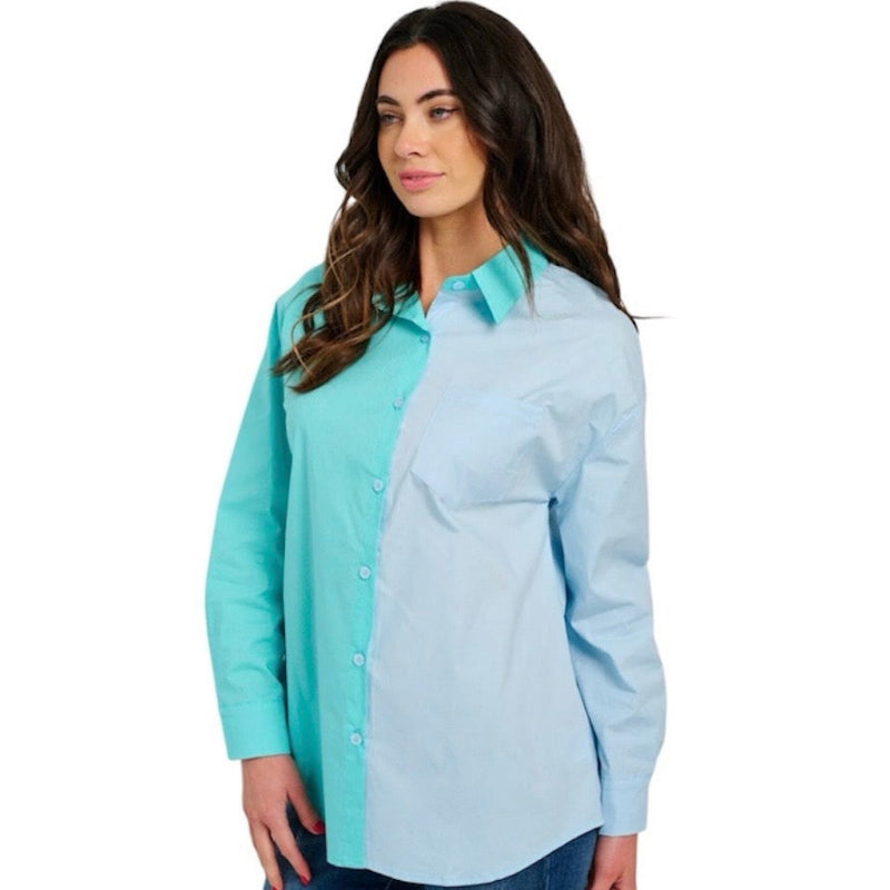 Chemise color block