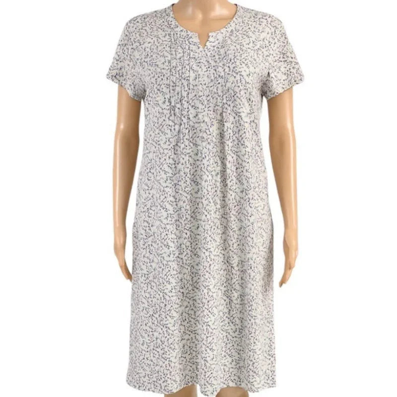 Chemise de nuit col V #couleur_blanc