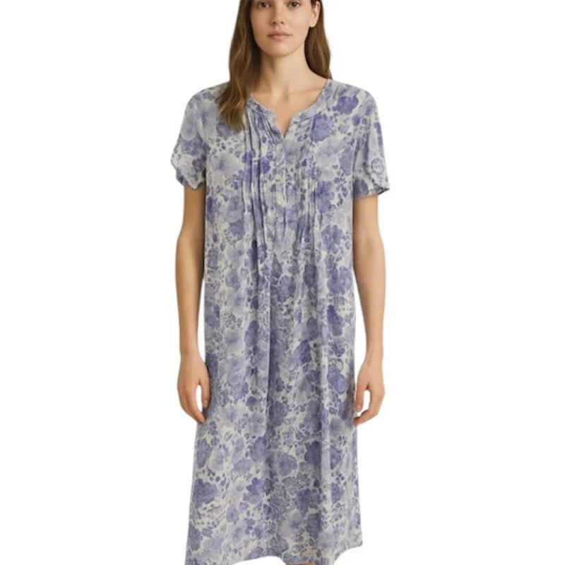 Chemise de nuit col V #couleur_lavande