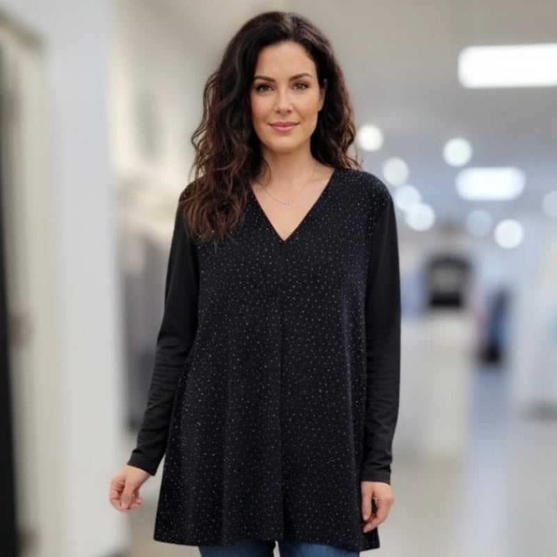 Chemisier chic Casa Donna #couleur_noir
