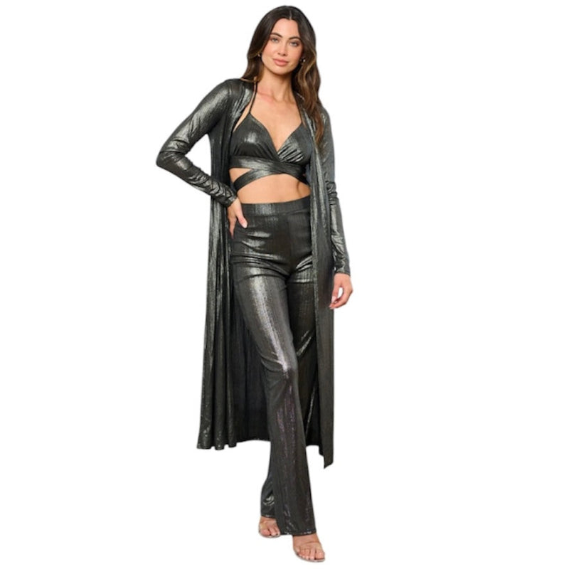 Ensemble 3 pièces femme #couleur_argent