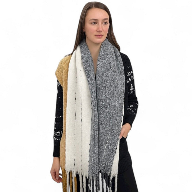 Foulard épais #couleur_moutarde