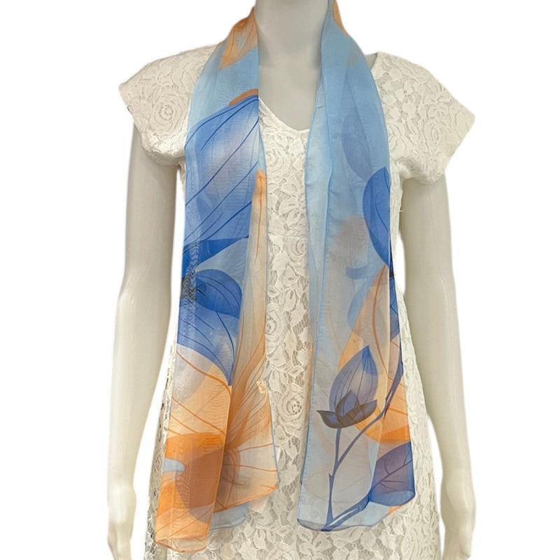 Foulard soyeux #couleur_bleu