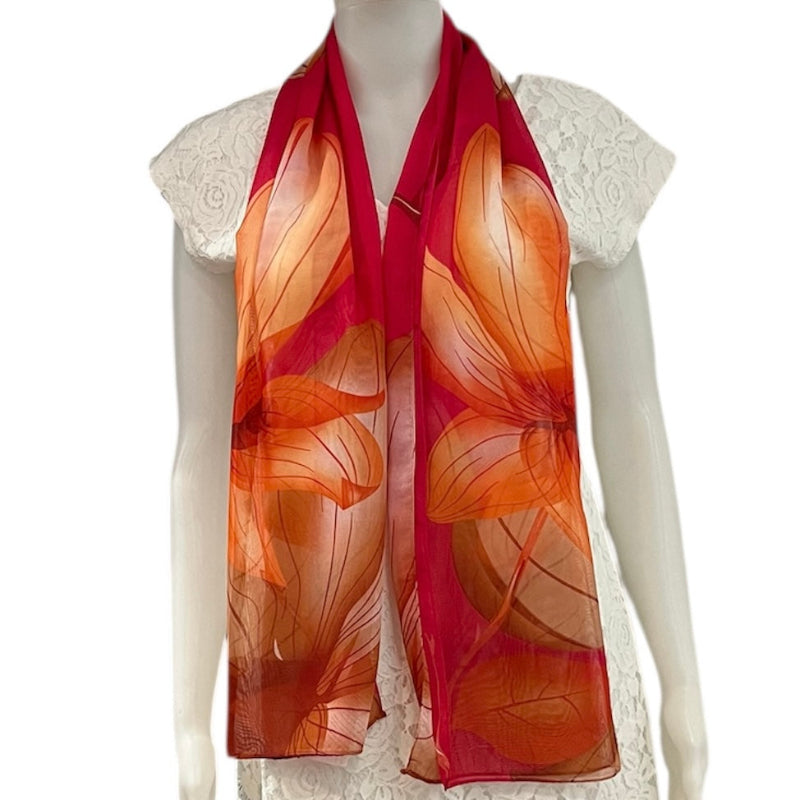Foulard soyeux #couleur_fuschia