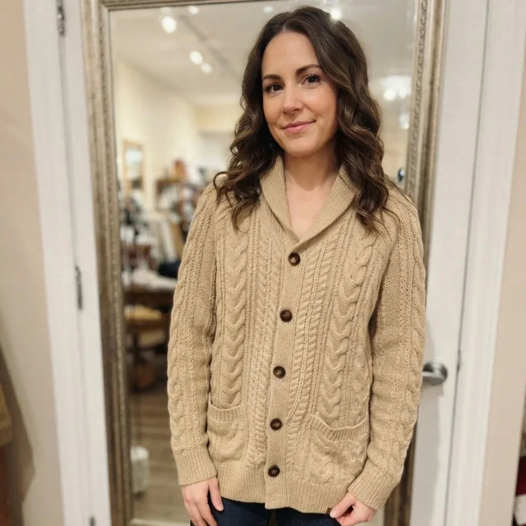 Gros cardigan torsadé Canadiana