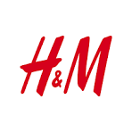 Logo H&M rouge sur fond blanc, marque de mode féminine tendance