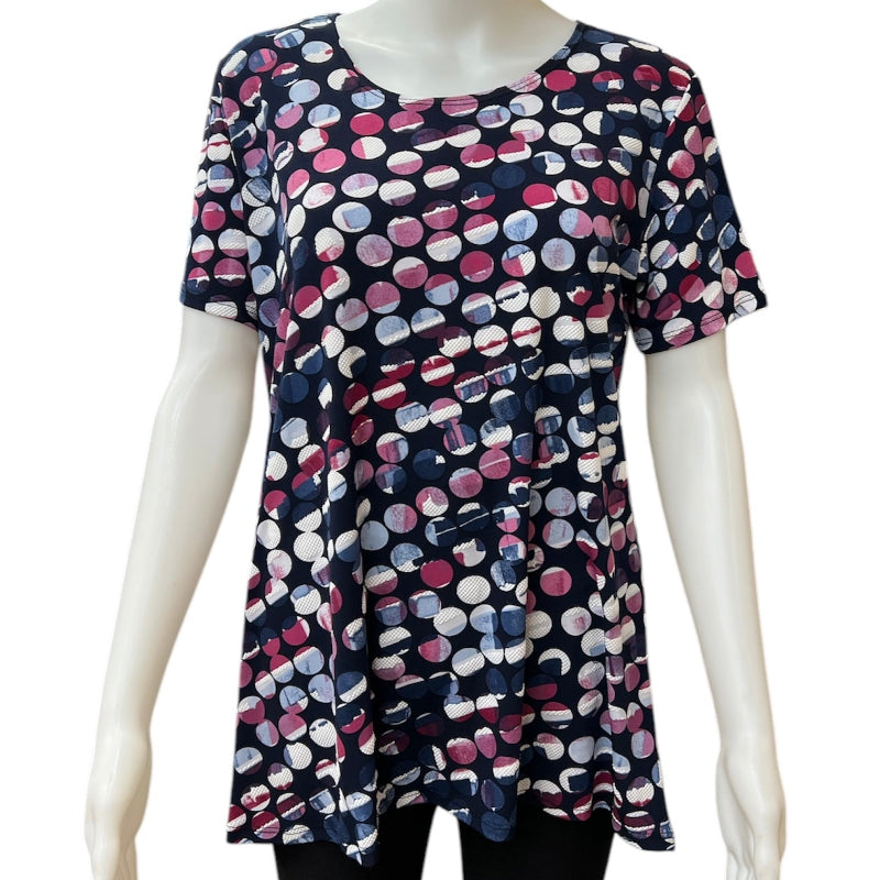 Haut manche courte Julia Divina #couleur_marine