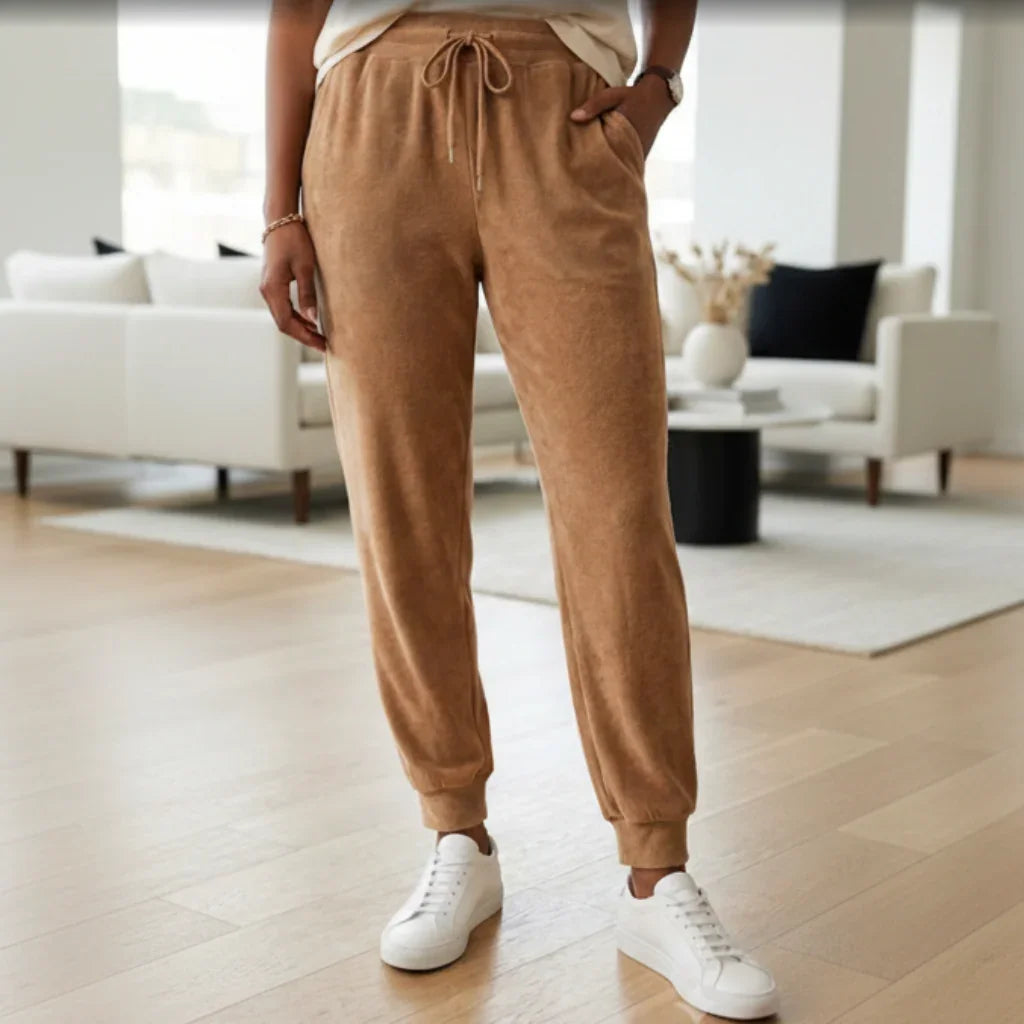 Jogging velours femme