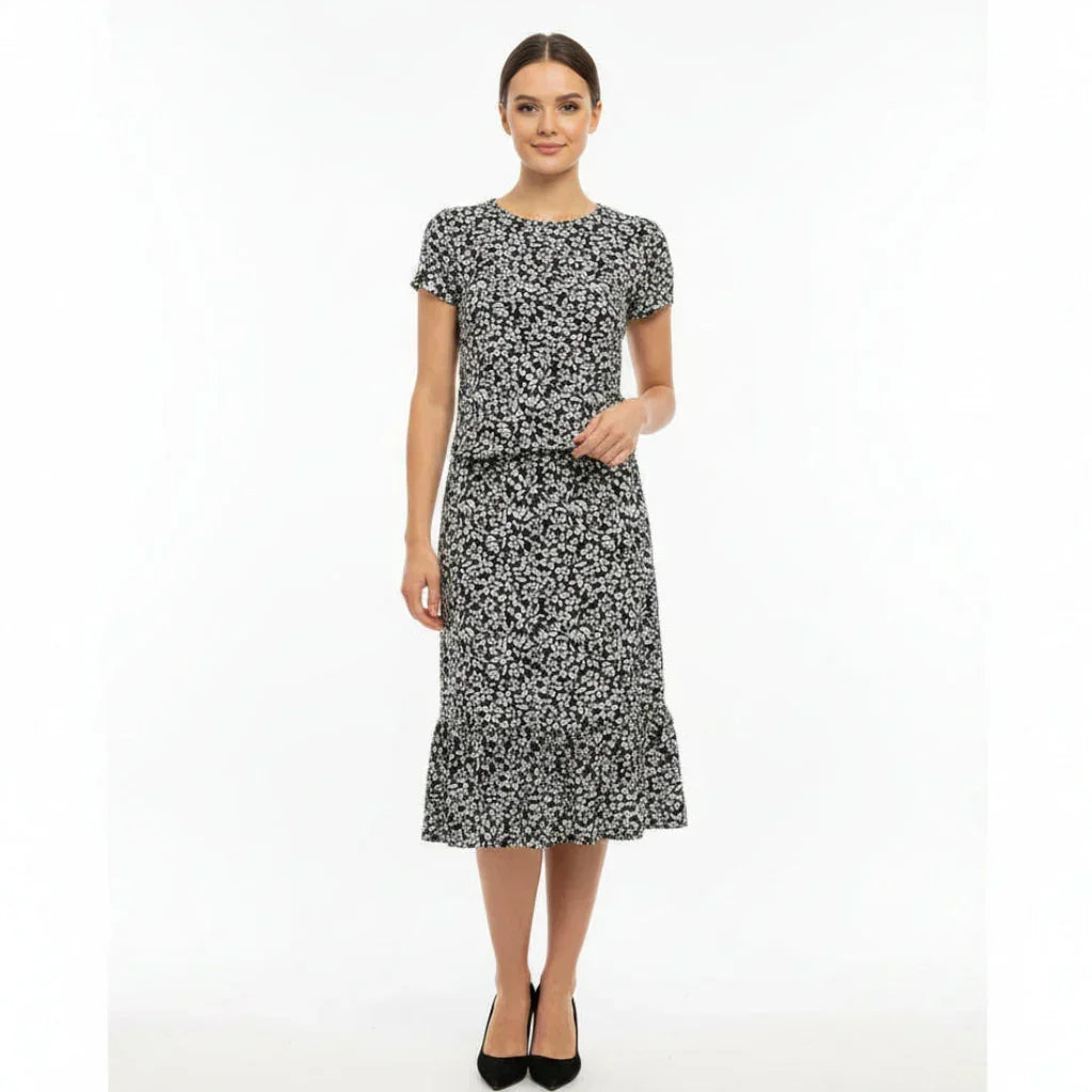 Jupe et top assorti #couleur_noir-blanc