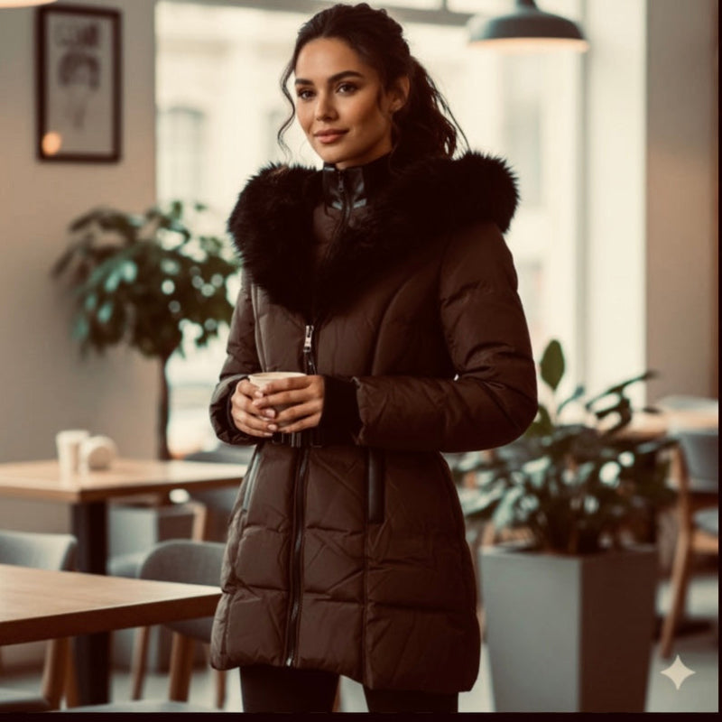 Manteau_avec_ceinture_brun #couleur_brun