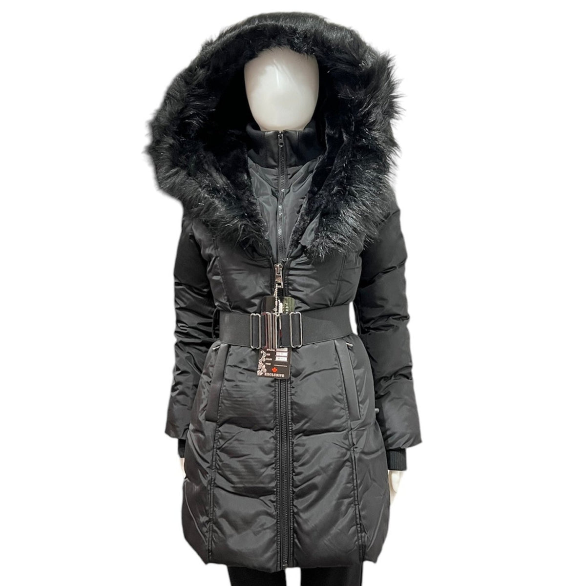 Manteau avec ceinture #couleur_noir