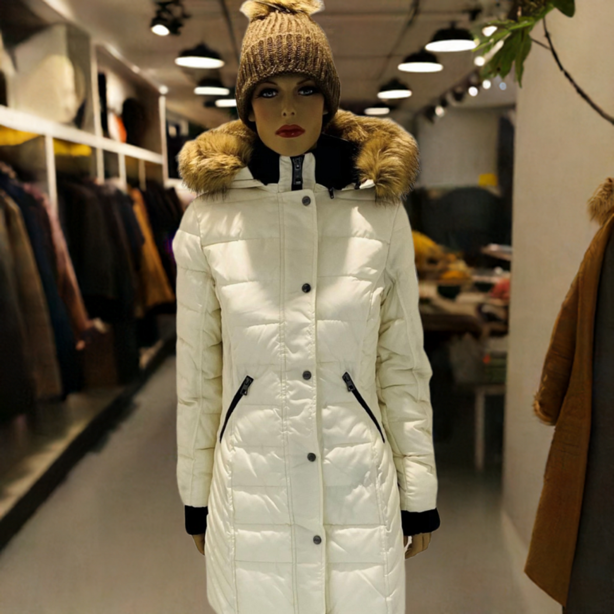 Manteau hiver blanc cassé 3R