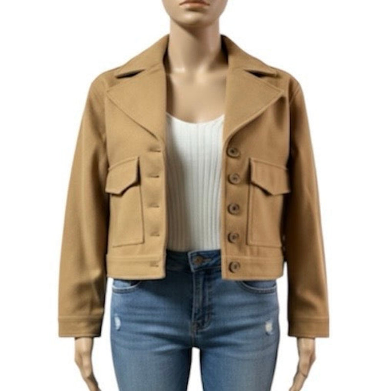 Manteau laine court #couleur_camel