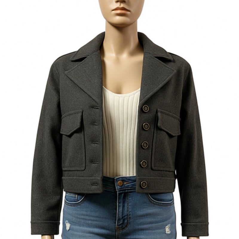 Manteau laine court #couleur_charcoal