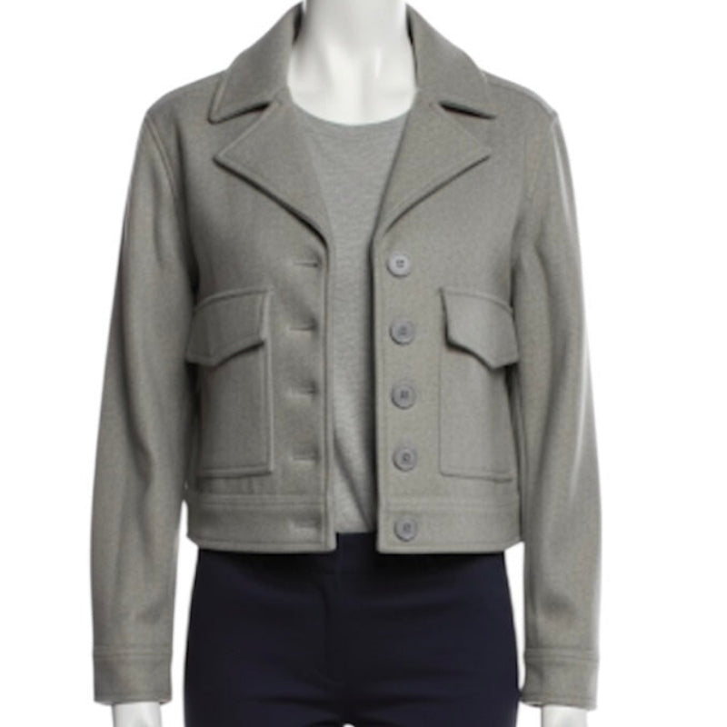 Manteau laine court #couleur_gris