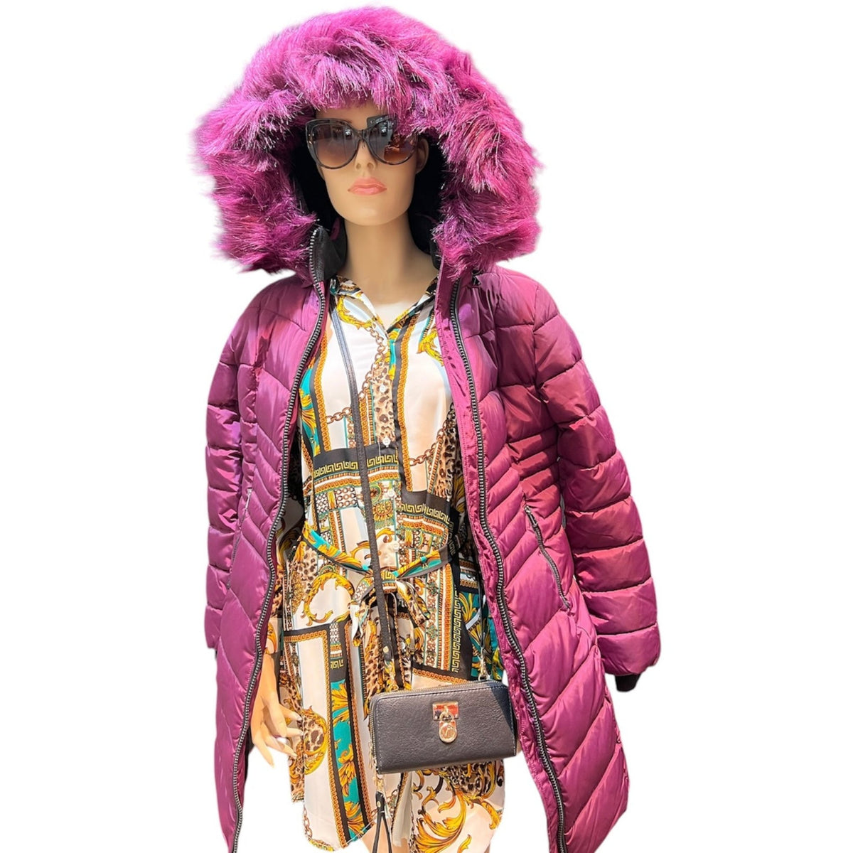 Manteau mi long #couleur_mauve
