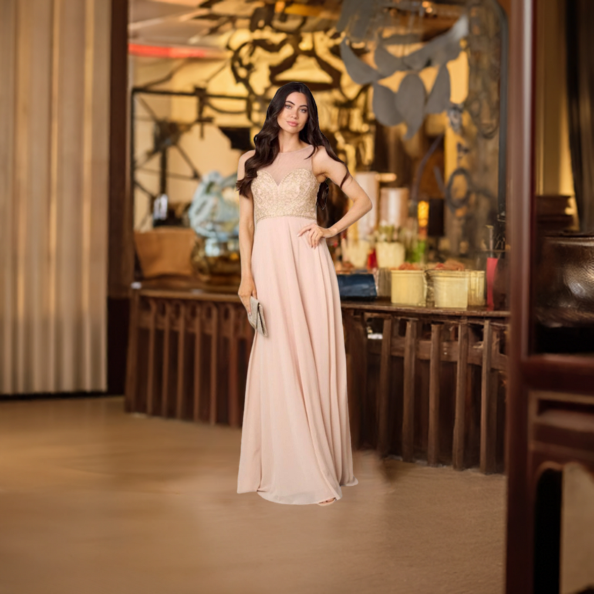 Maxi robe brodée