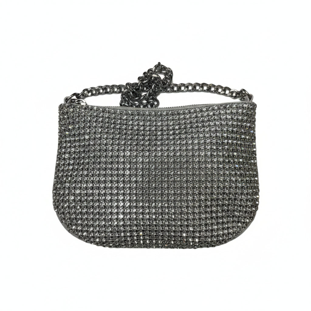 Pochette_brillante_femme_argent - C'est Elle