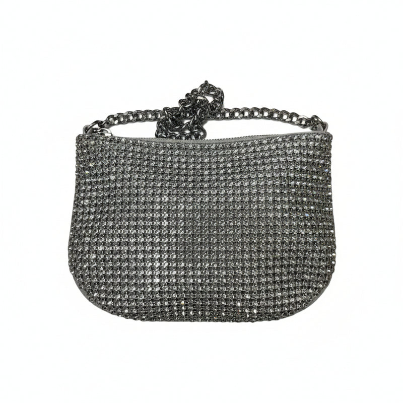 Pochette brillante femme #couleur_argent