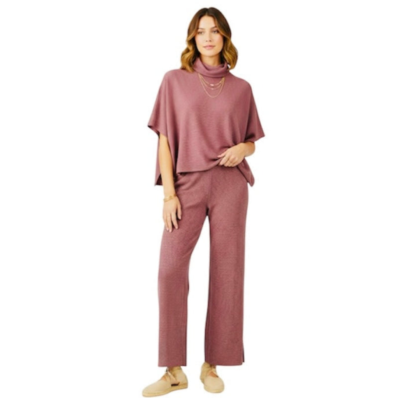 Poncho col roulé Julia Divina #couleur_rose
