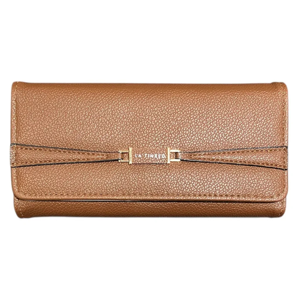 Portefeuille avec bandoulière Brun