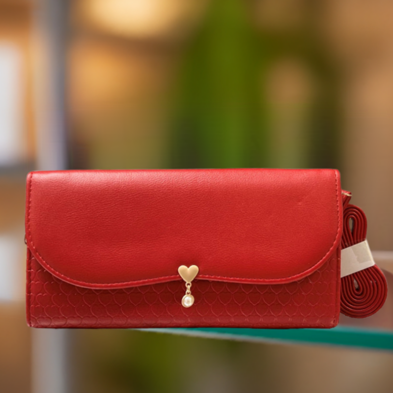 Portefeuille avec ganse #couleur_rouge