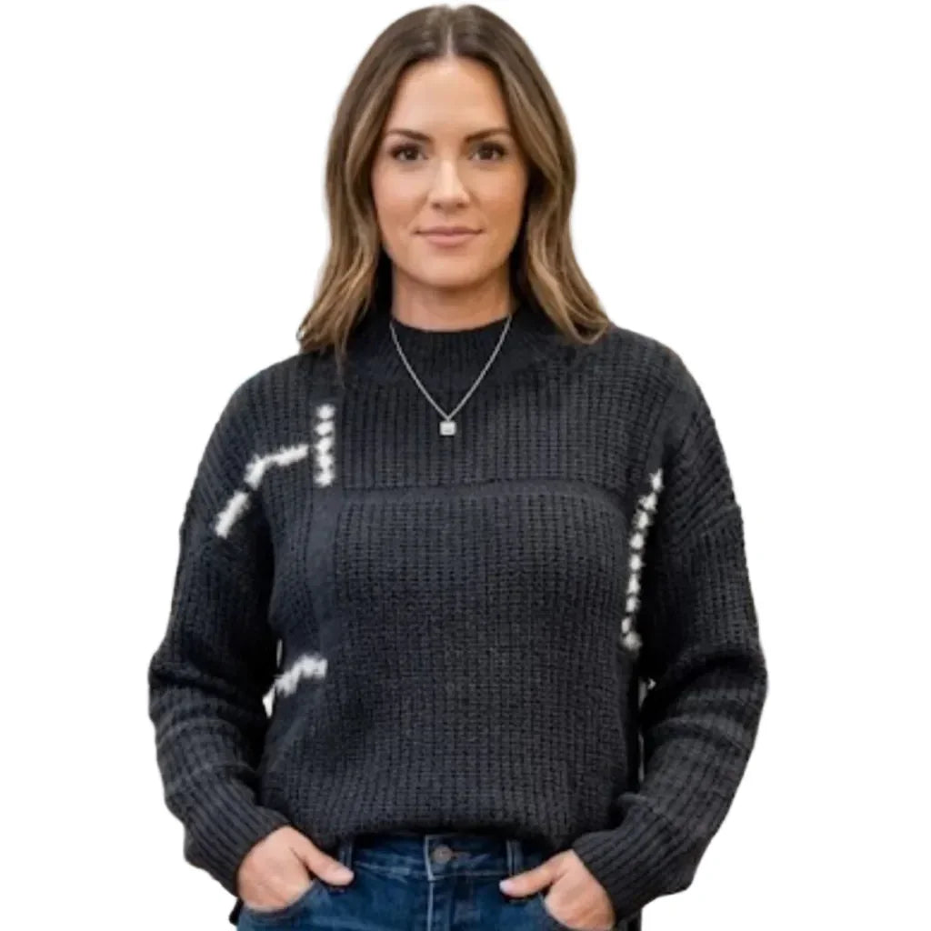 Pull_maille_col_montant - C'est Elle