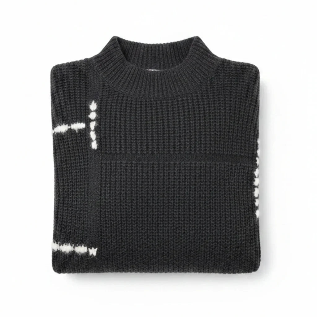 Pull_maille_col_montant_femme - C'est Elle