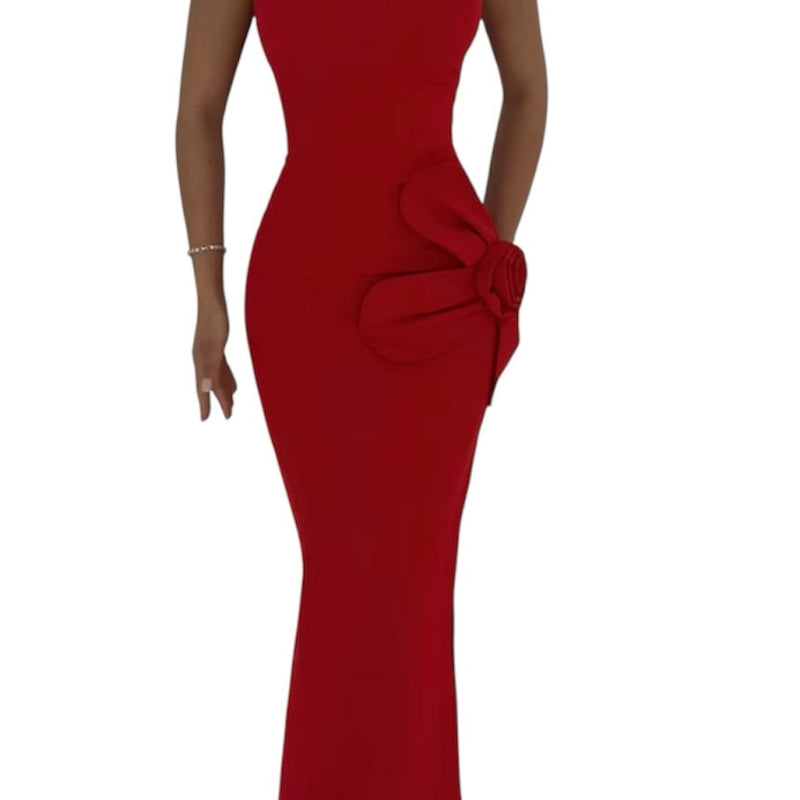 Robe Bustier Longue Rouge 