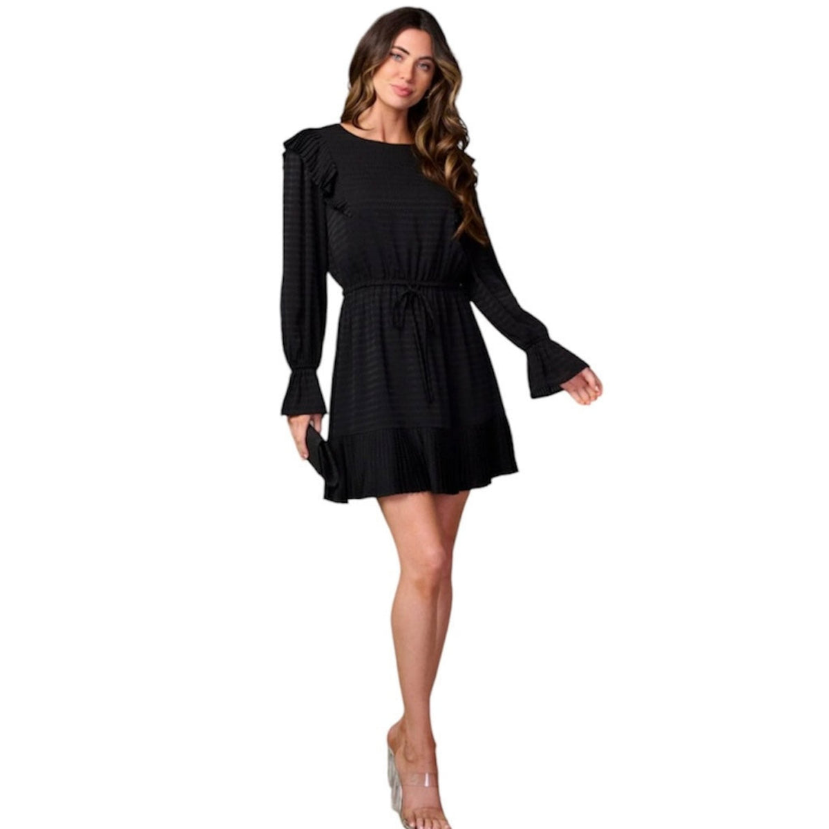 Robe courte manches longues #couleur_noir