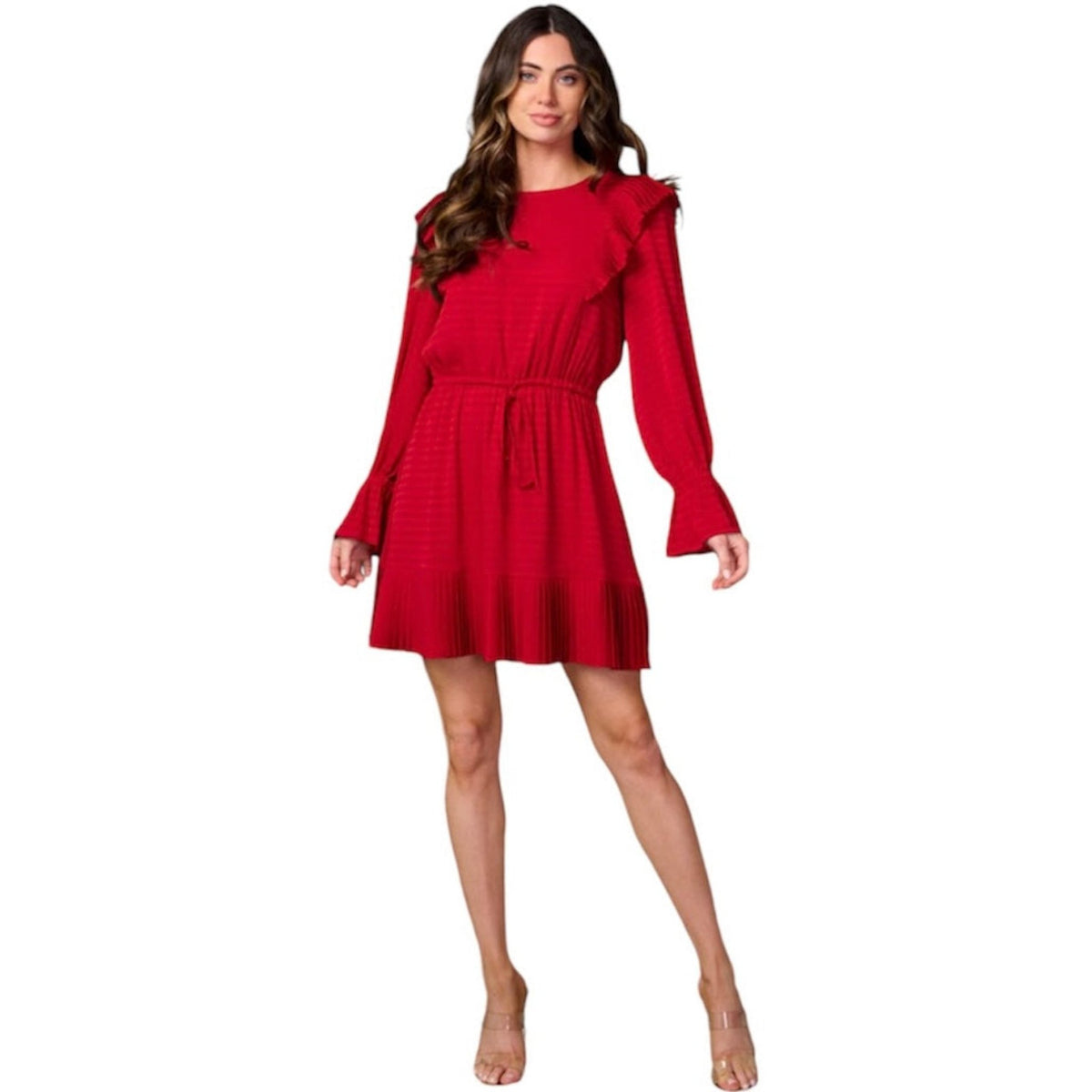 Robe courte manches longues #couleur_rouge