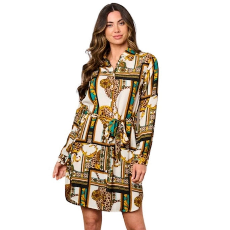Robe midi boutonnée