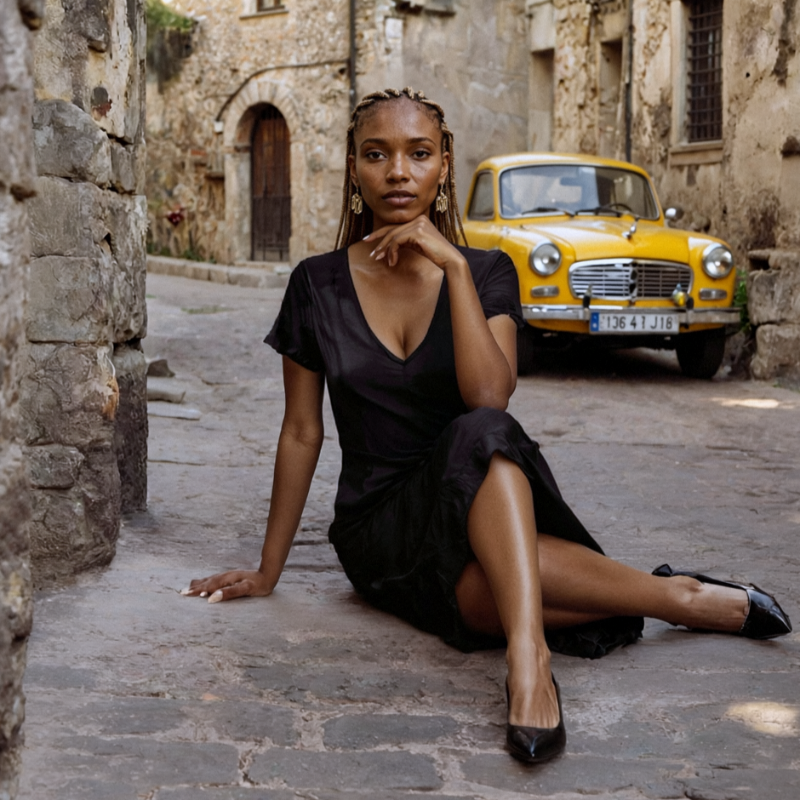 Robe tee-shirt long noire
