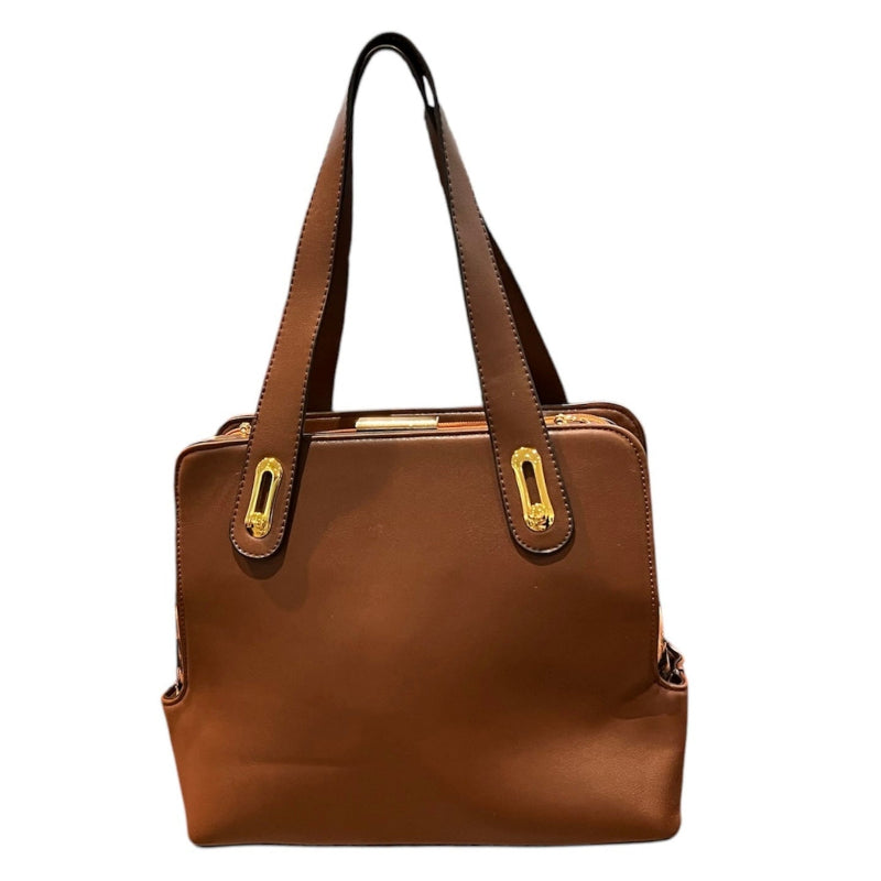 Sac à main carré #couleur_brun