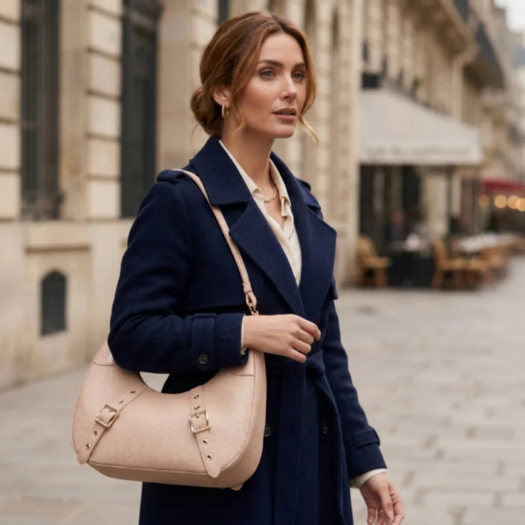 Sac à main demi lune #couleur_rose