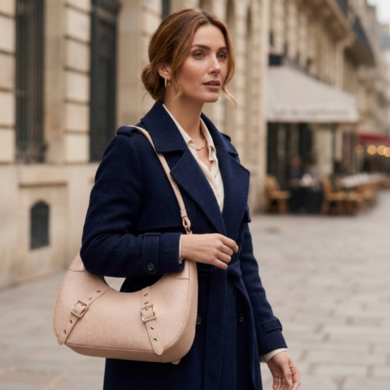 Sac à main demi lune #couleur_rose