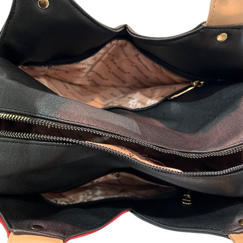 Sac noir et rouge Bosalina 