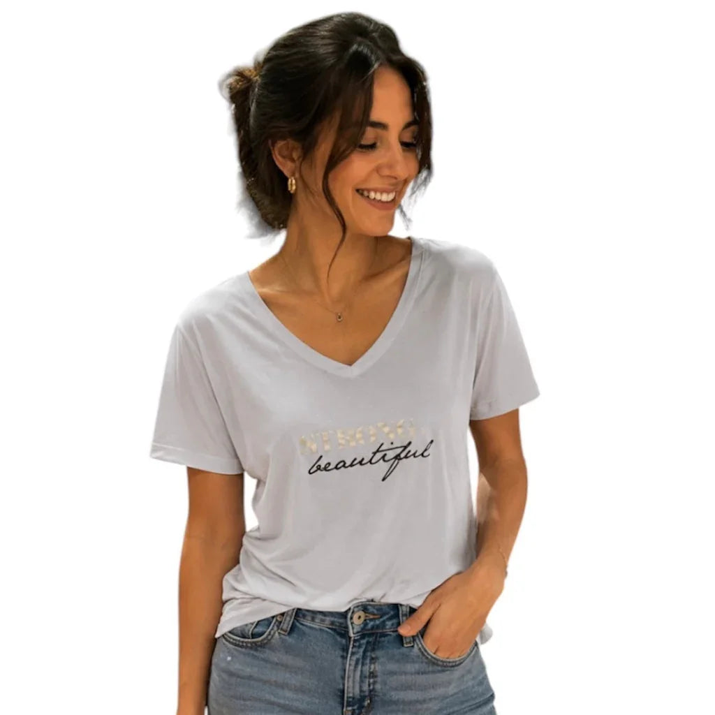 T-Shirt_avec_message_bleu - C'est Elle