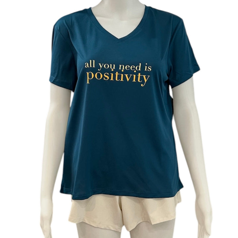T-shirt avec message #couleur_teal