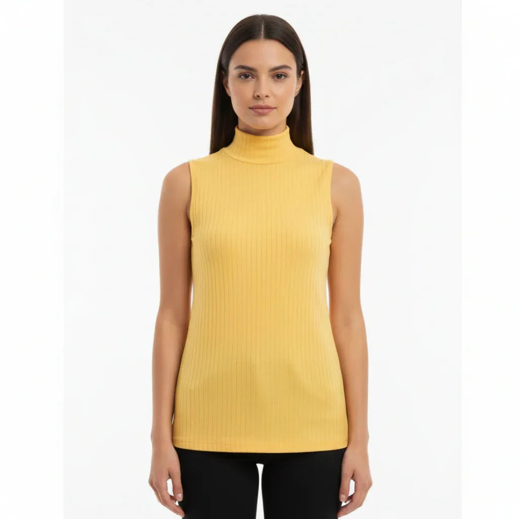 Tee shirt col montant #couleur_moutarde