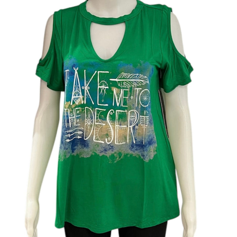 Top imprimé #couleur_vert