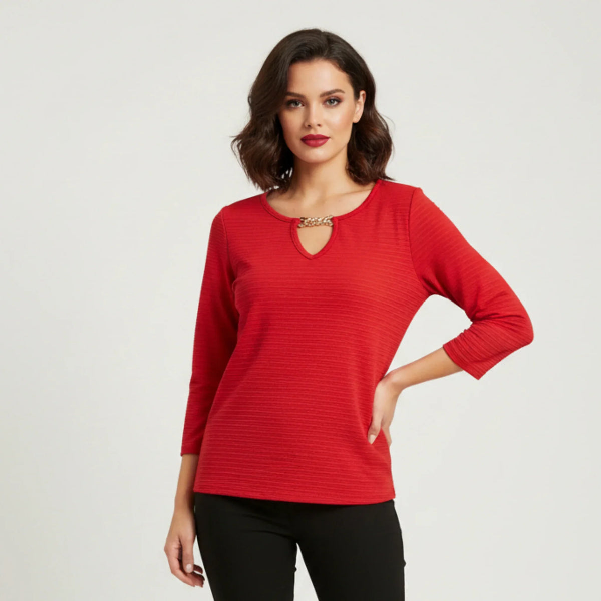 Top texturé #couleur_rouge