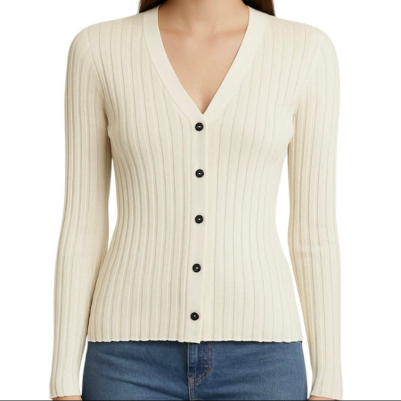 Veste grosse maille #couleur_blanc