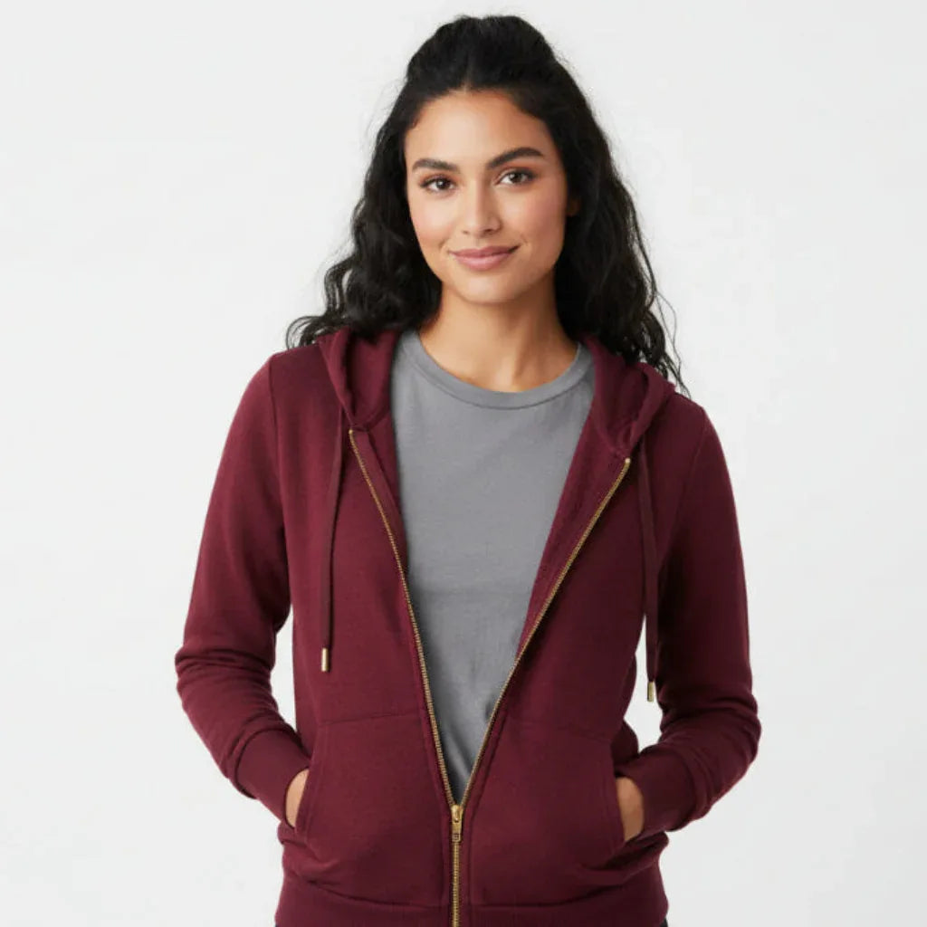 Veste hoodie #couleur_bourgogne