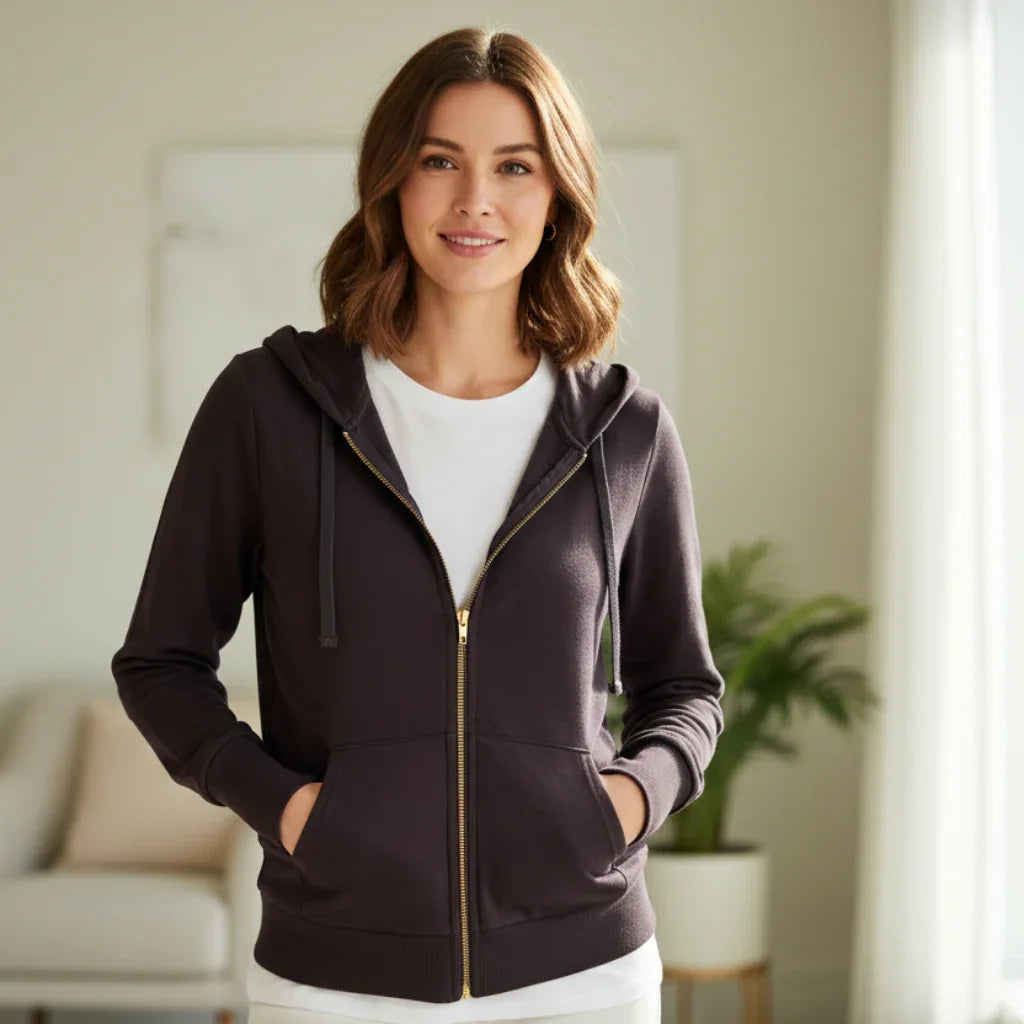 Veste hoodie #couleur_cafe