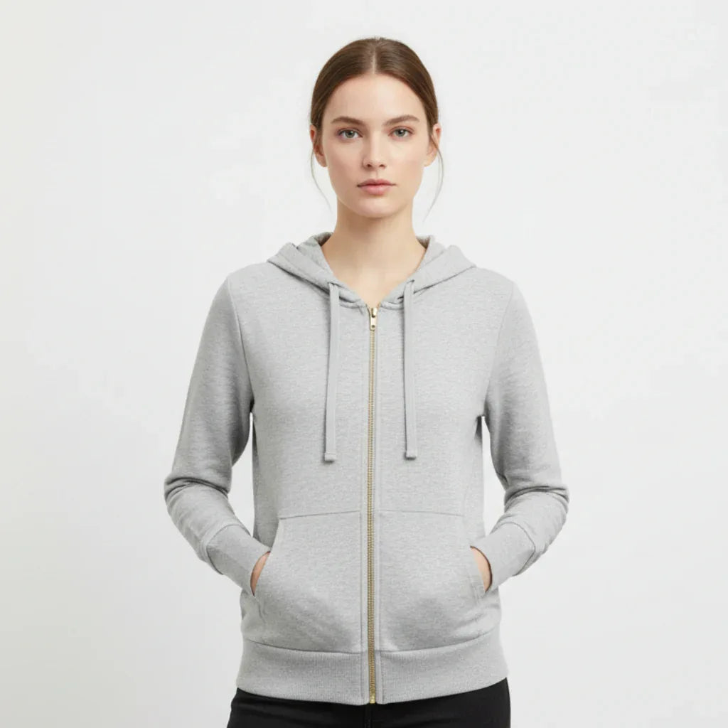 Veste hoodie #couleur_gris-pale
