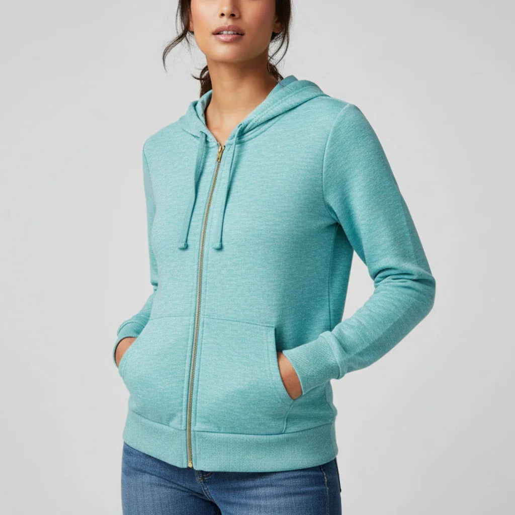 Veste hoodie #couleur_lagoon-marbre